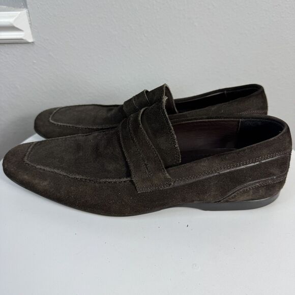 Zara Penny Loafer Brown Suede Shoes Sz 8 Men’s - Picture 3 of 7